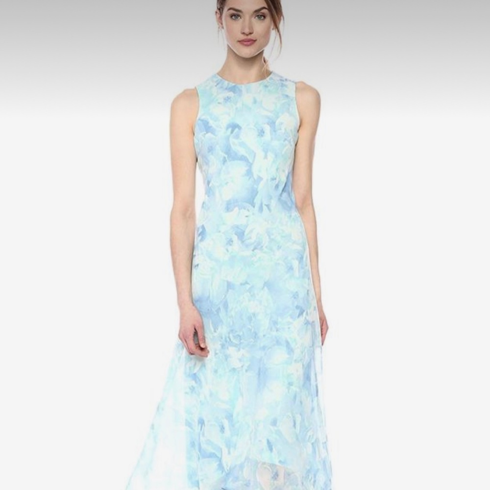 Beautiful blue watercolor Calvin Kline dress.